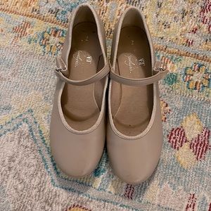 Tan Tap Shoes. Size 2. Velcro Straps